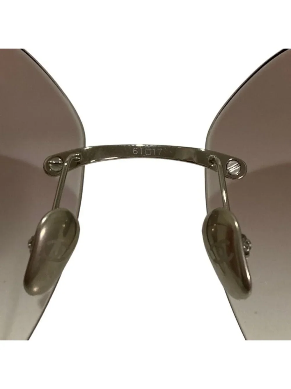 Chanel Rimless Sunglasses Brown Grade Eyewear
